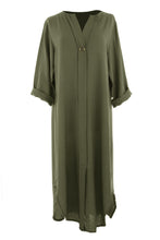 Load image into Gallery viewer, One Button Detail Midi Dress
