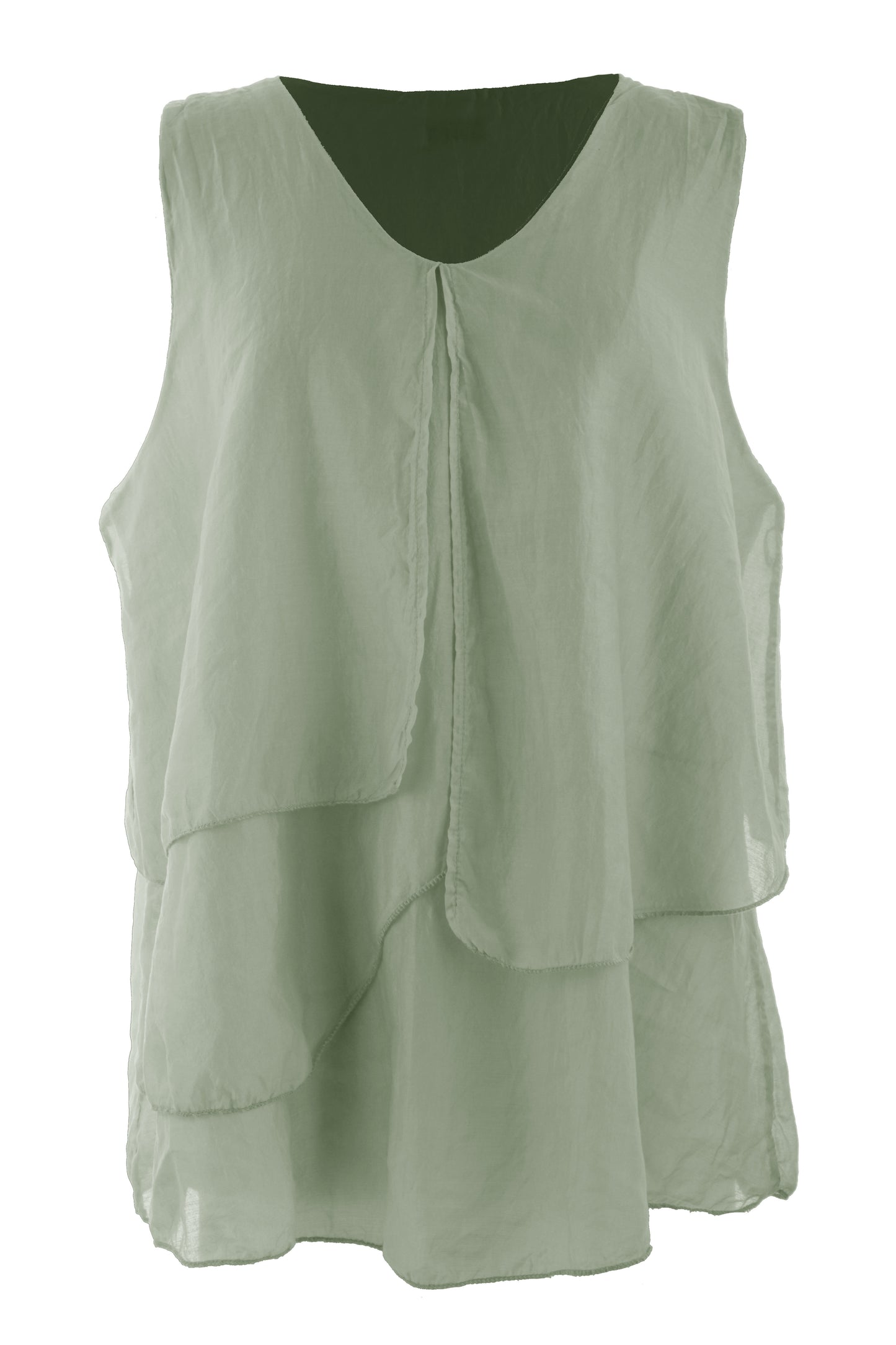 Flap Detail Silk Top