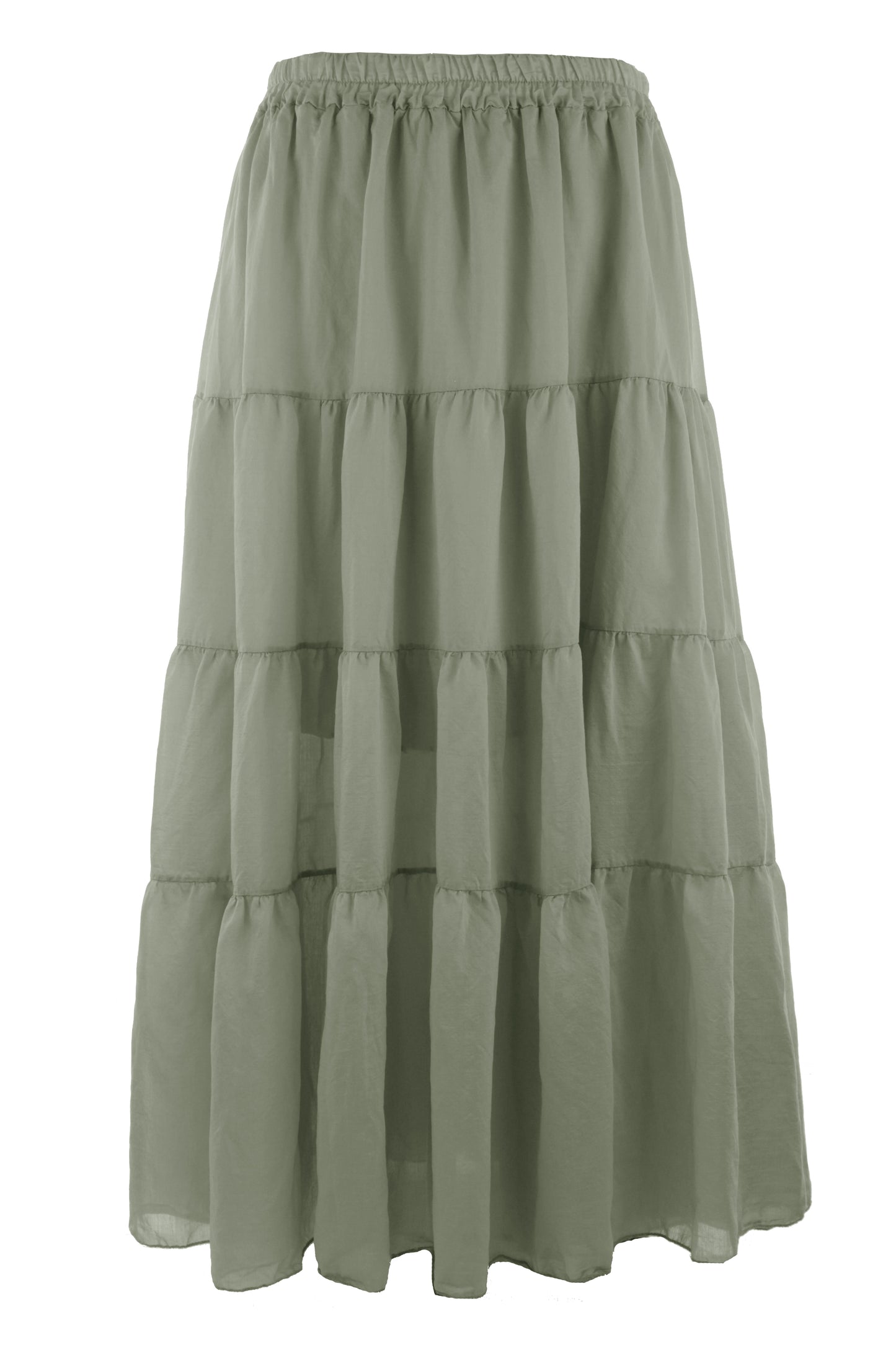 Tiered Silk Skirt
