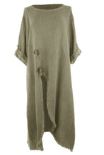 Load image into Gallery viewer, Slit Front Teabag Linen Dress
