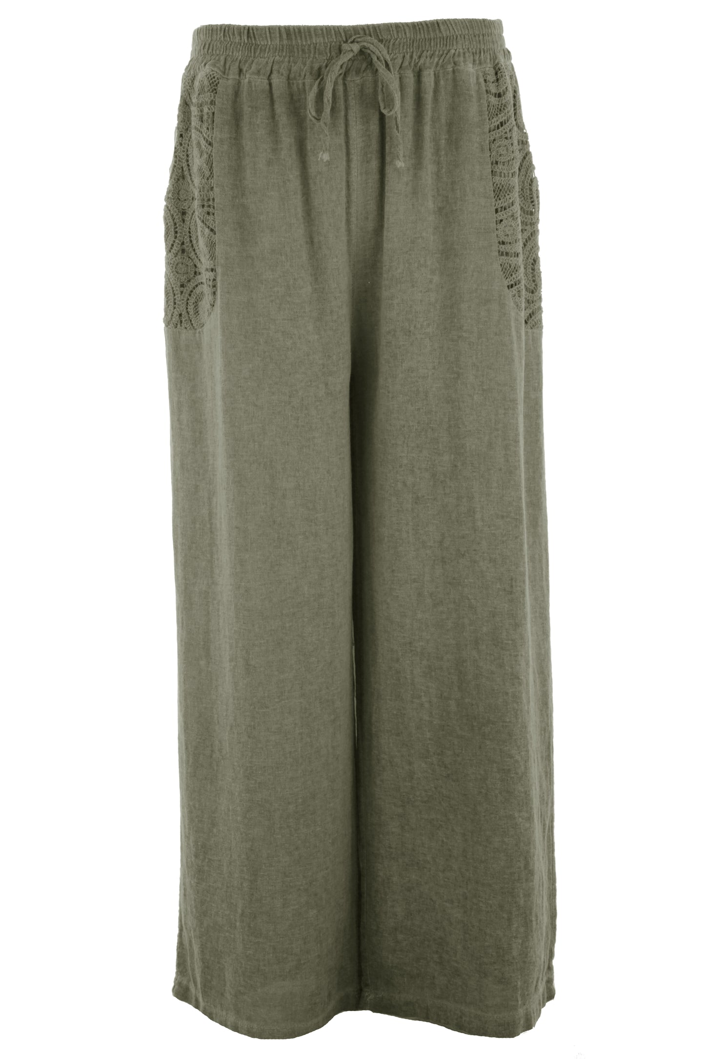 2 Crochet Pocket Linen Trouser