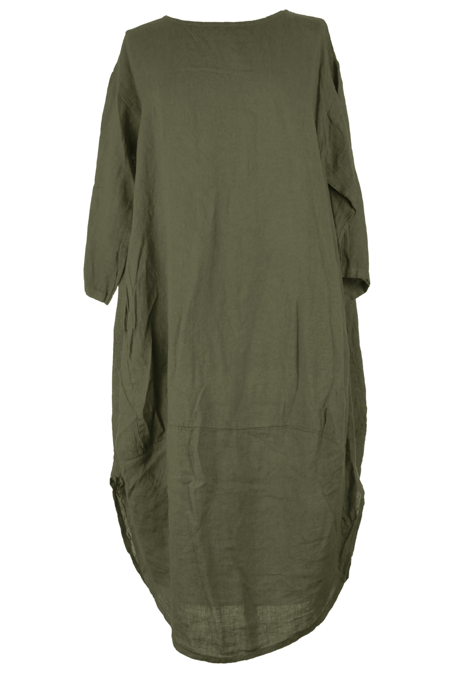 2 Pocket Cocoon Linen Midi