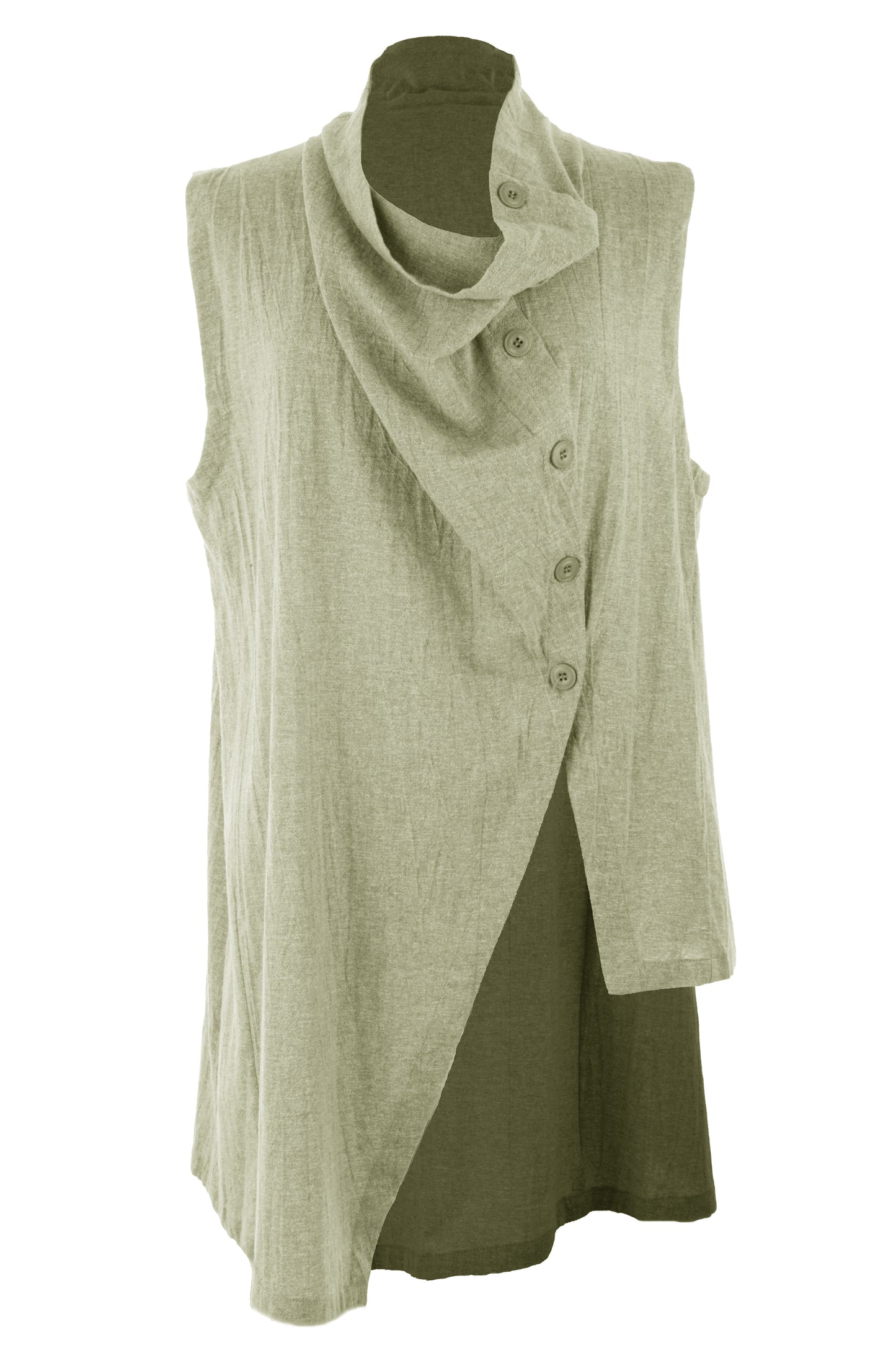Sleeveless Asymmetric Top