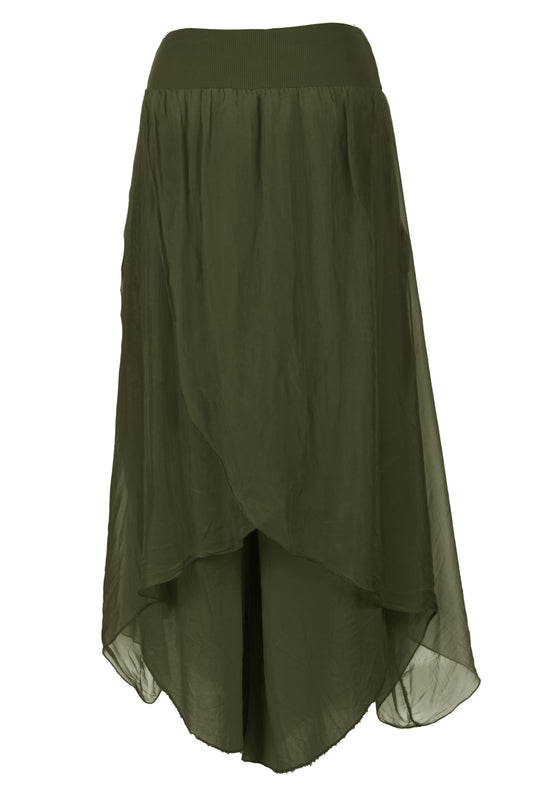 Flap Overlay Silk Trouser