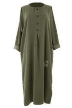 Load image into Gallery viewer, Button Detail Corduroy Midi
