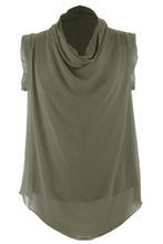 Load image into Gallery viewer, Sleeveless Cowl Neck Silk Top
