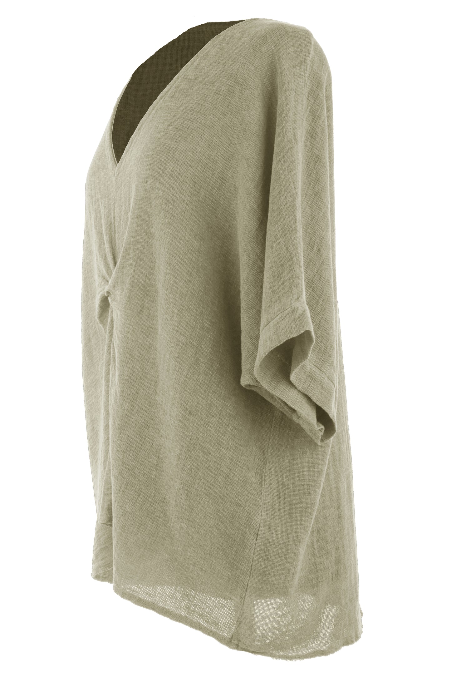 Twist Front Teabag Linen Top
