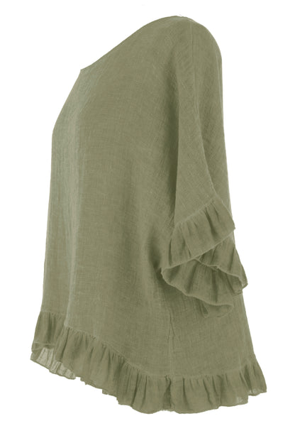 Frill Hem Teabag Top