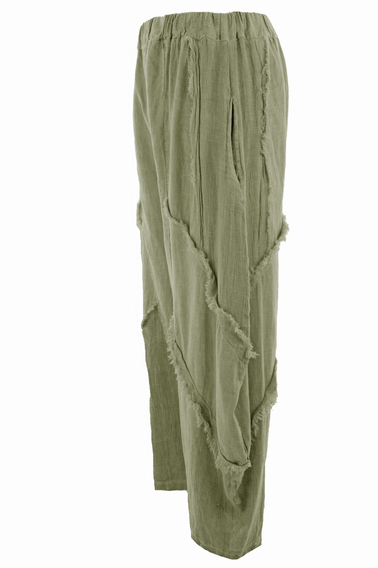 Teabag Linen Panel Trouser