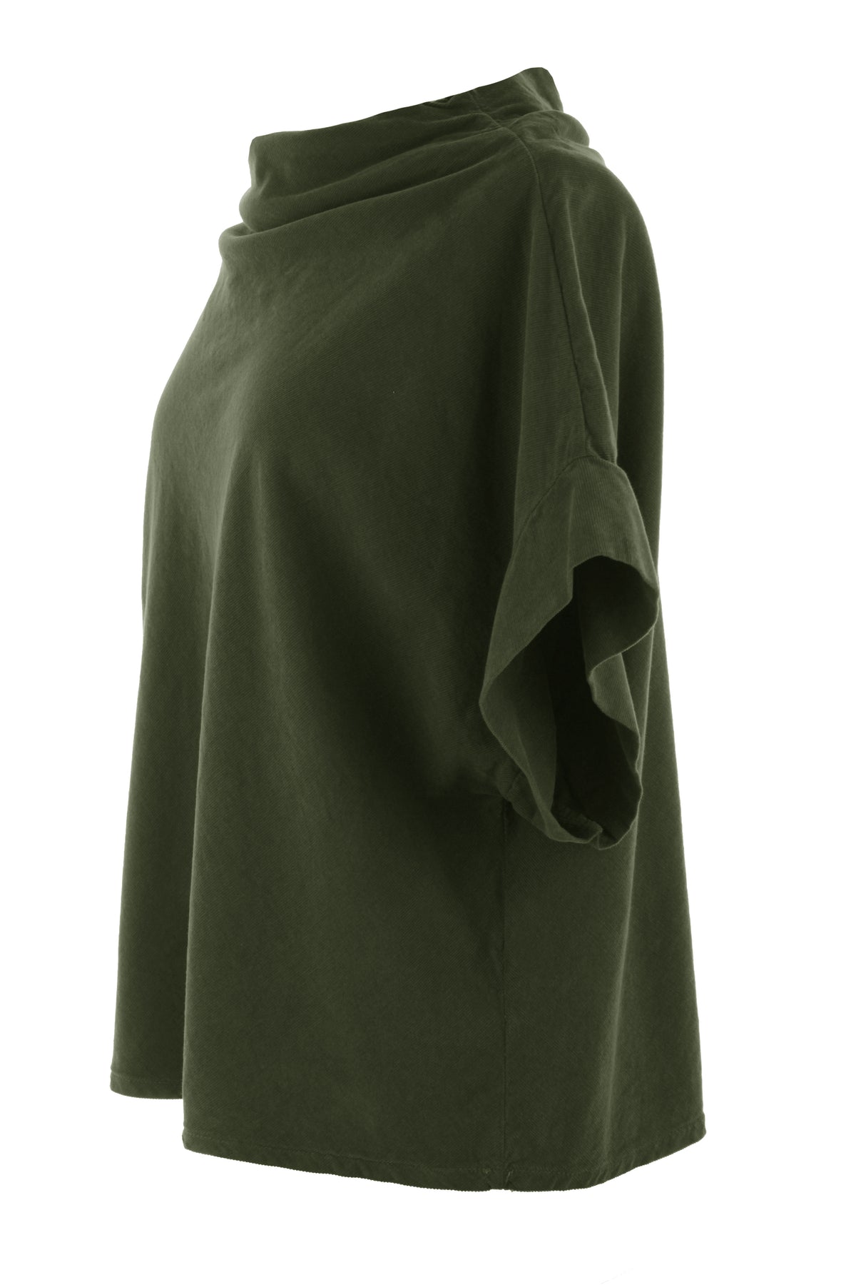 Slash Cowl Neck Corduroy Top