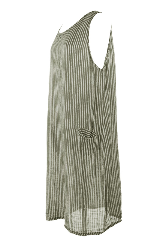 Sleeveless Stripes Dress