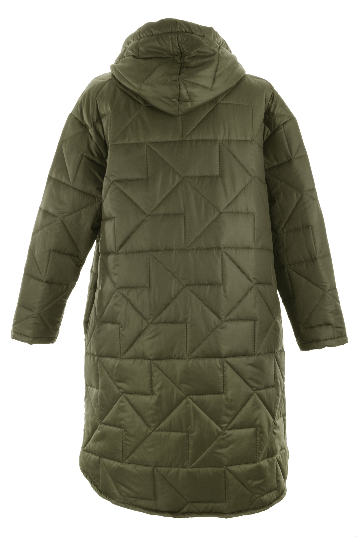 Leopard Print Tie Hooded Quilted Coat