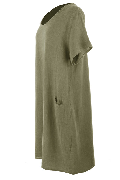 2 Pocket Teabag Linen Dress