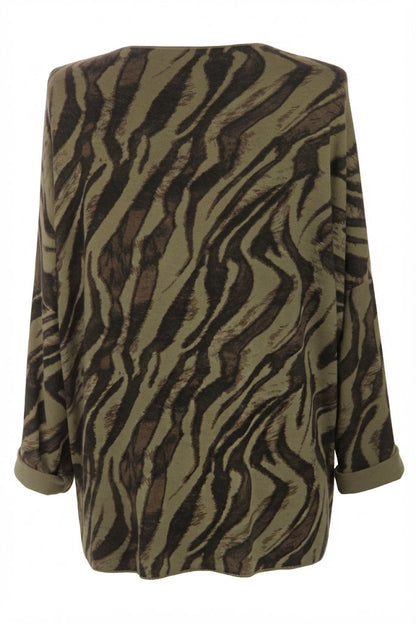 Zebra Print Lightweight Jumper