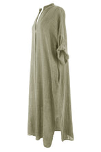 Load image into Gallery viewer, V Neck 2 Pocket Cotton Midi
