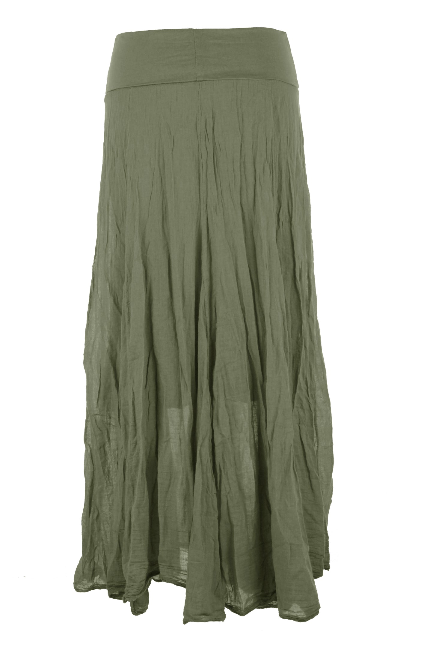 Cotton Panel Midi Skirt