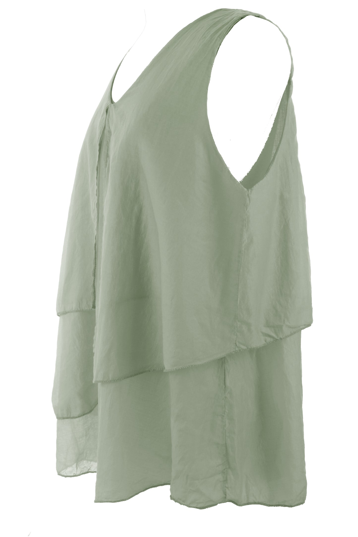 Flap Detail Silk Top