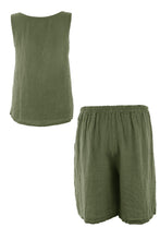 Load image into Gallery viewer, Linen Top Shorts Set
