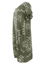 Load image into Gallery viewer, 2 Pocket Abstract Print Dress
