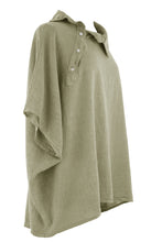 Load image into Gallery viewer, Collar Diagonal Button Linen Shirt
