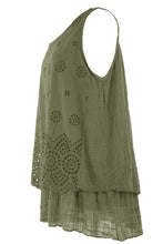 Load image into Gallery viewer, Broderie Anglaise Layered Vest
