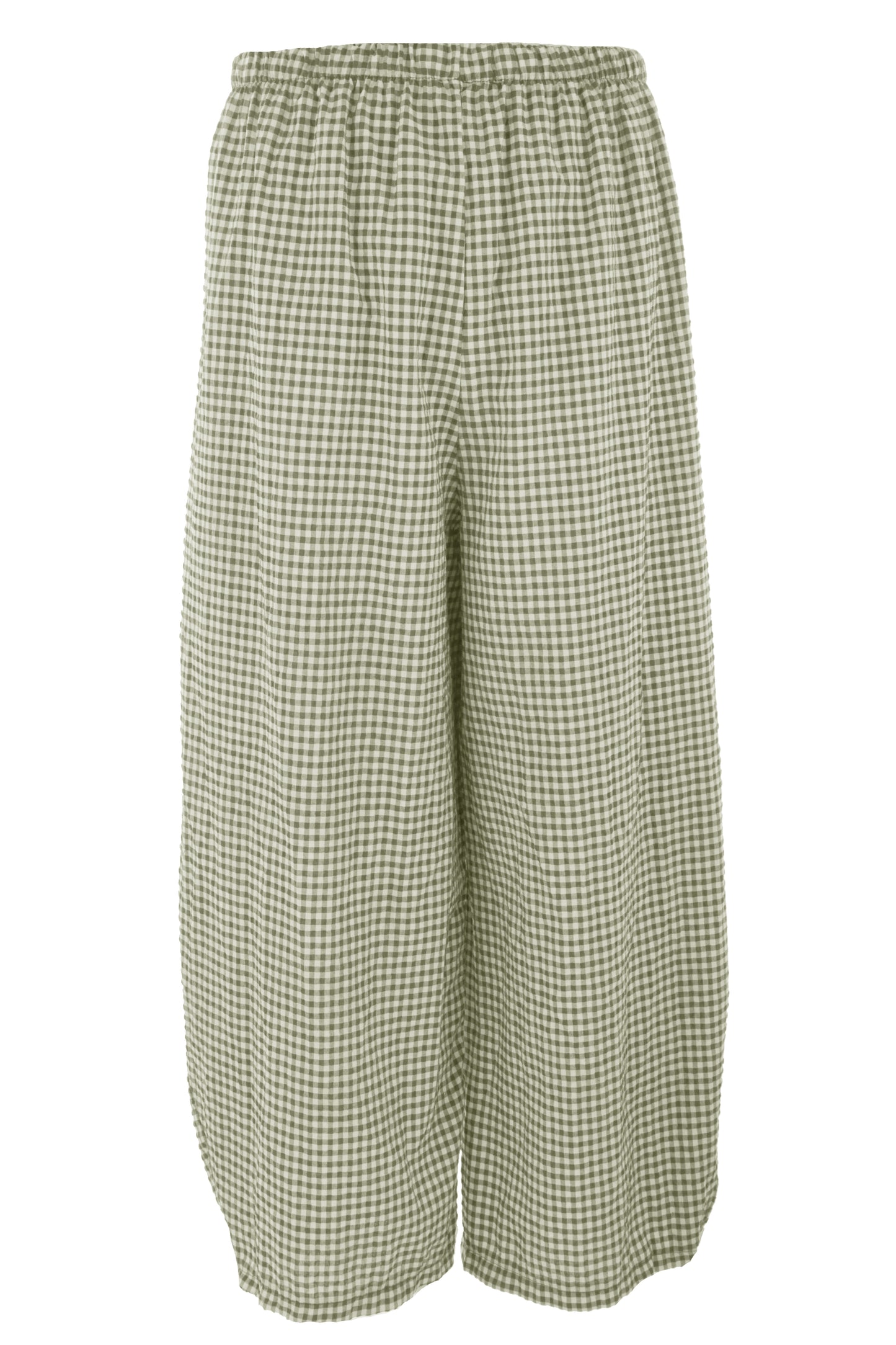 Barrel Leg Gingham Trouser