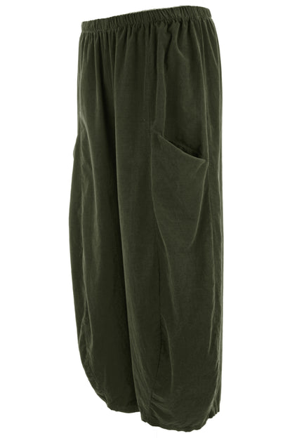 2 Slit Pocket Barrel Leg Corduroy Trouser