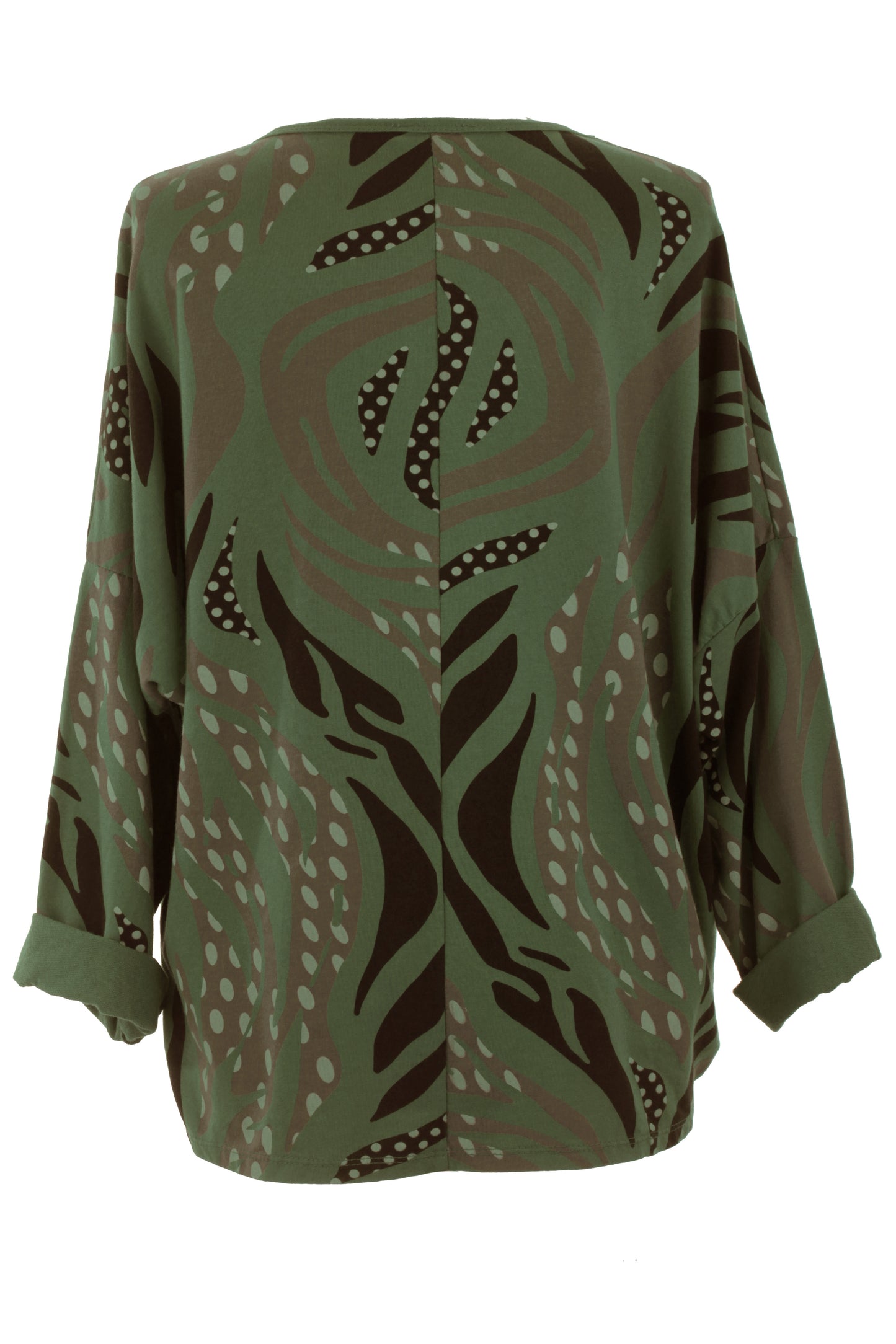 3 Button Printed Top