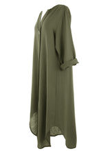 Load image into Gallery viewer, One Button Detail Midi Dress
