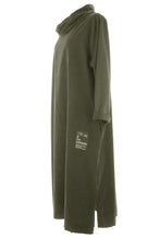 Load image into Gallery viewer, Cowl Neck Side Slit Corduroy Midi
