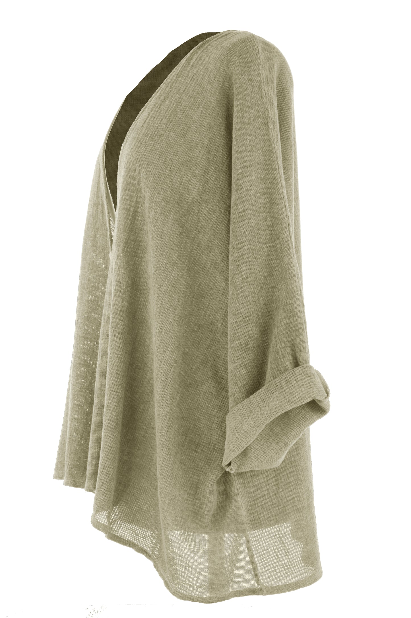 One Button Linen Cardigan