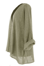 Load image into Gallery viewer, One Button Linen Cardigan
