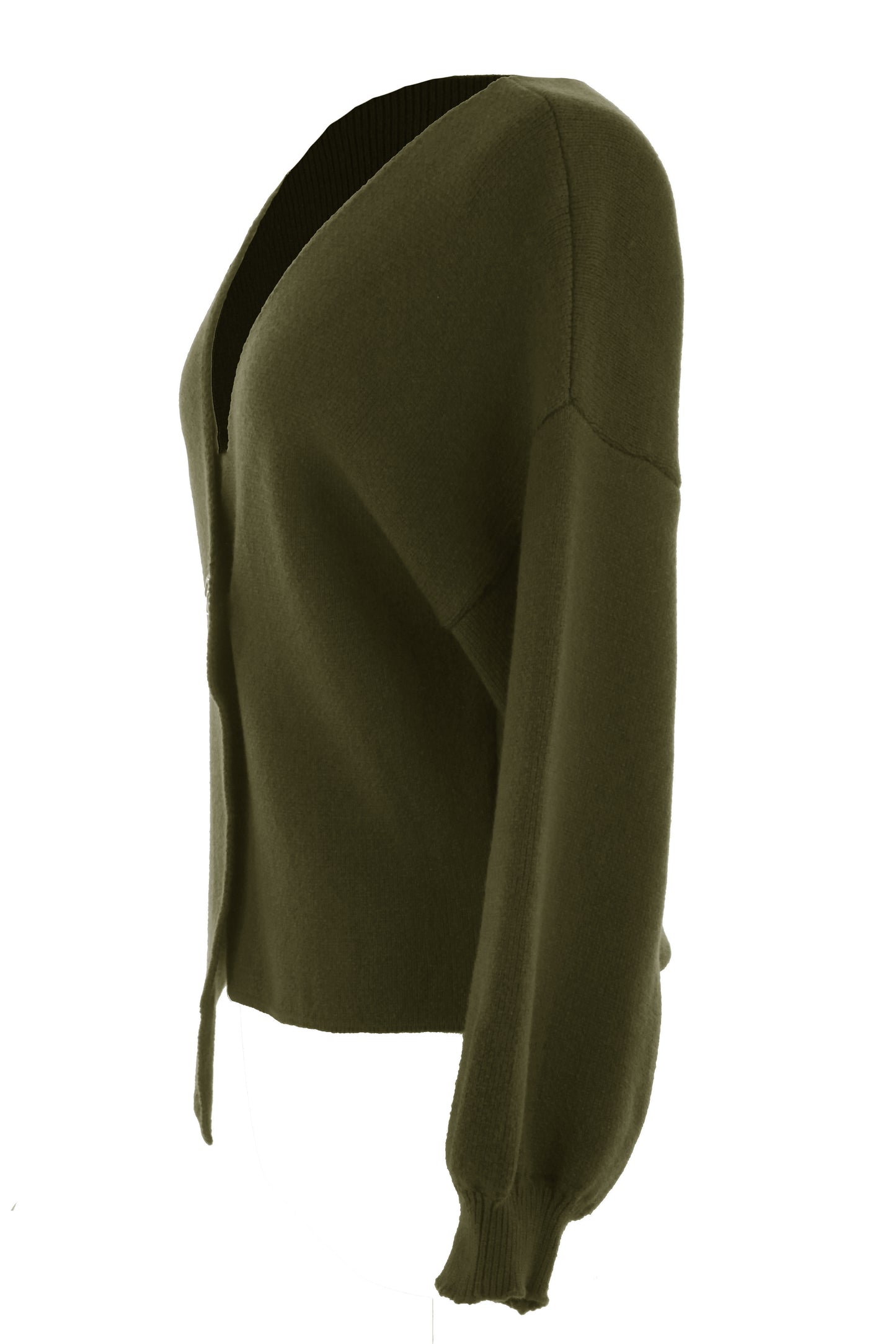 V Neck One Button Knit Cardigan