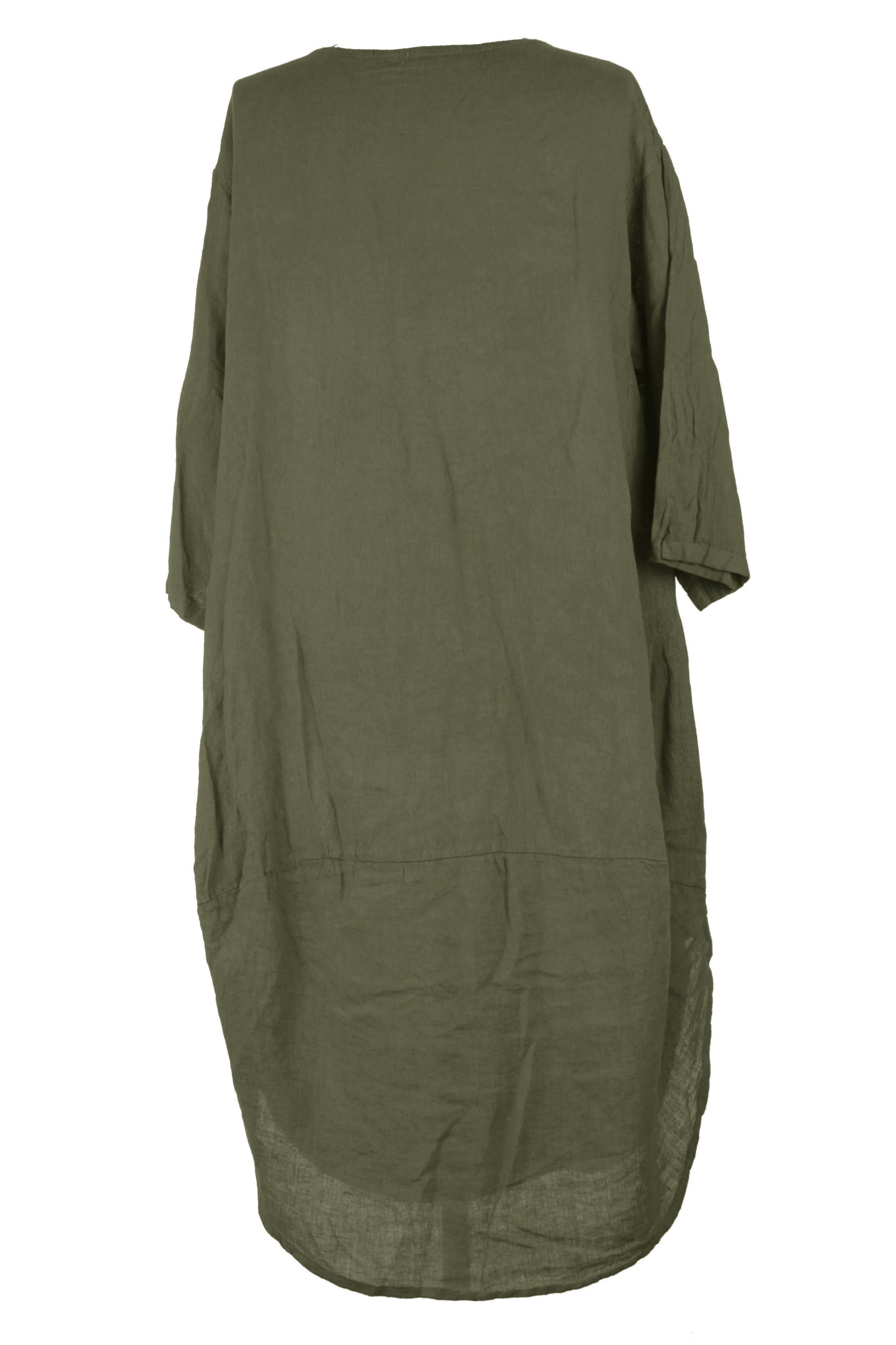 2 Pocket Cocoon Linen Midi
