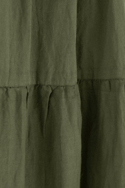Tiered Midi Skirt with Belt