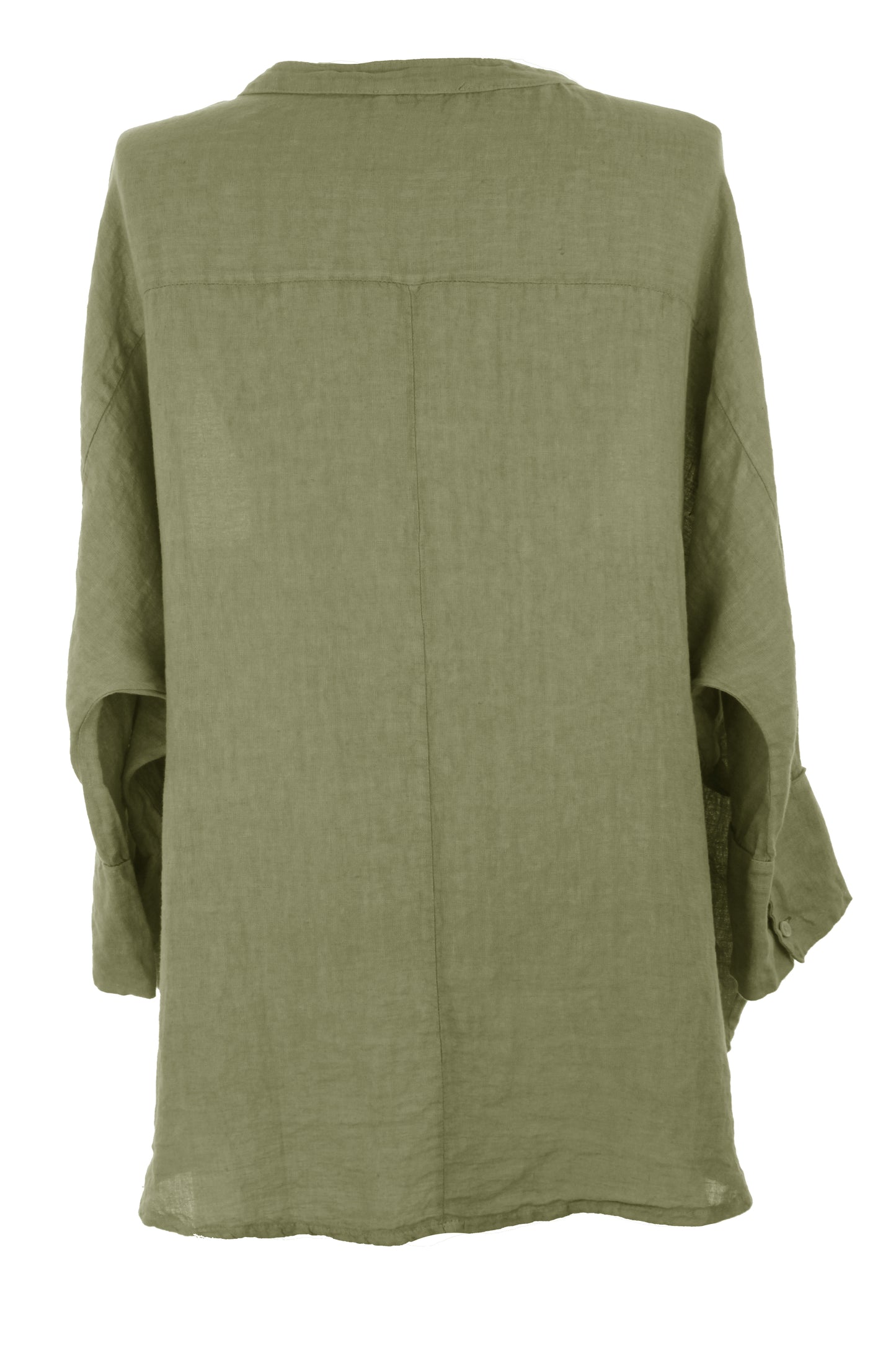 Collar V Neck Linen Top