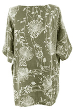 Load image into Gallery viewer, Dandelion Print Button Detail Top
