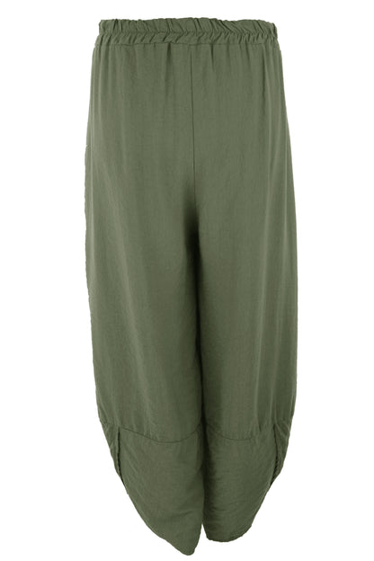 2 Pocket Ankle Length Barrel Leg Trouser