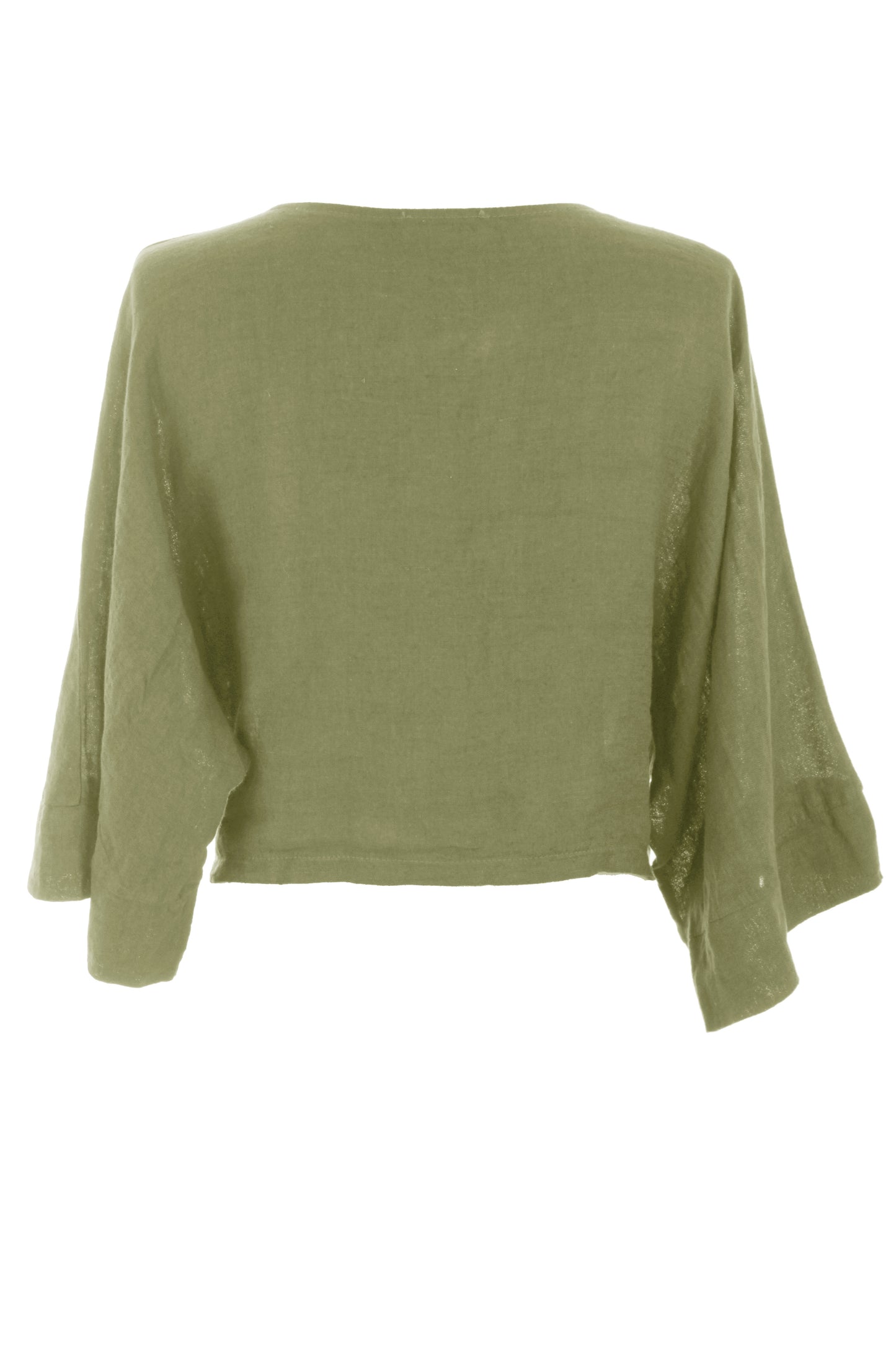 Twist Front Linen Crop Top