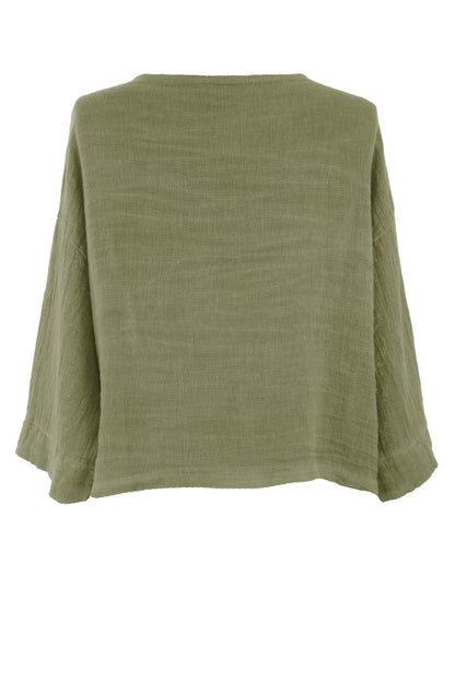 One Button Teabag Linen Jacket