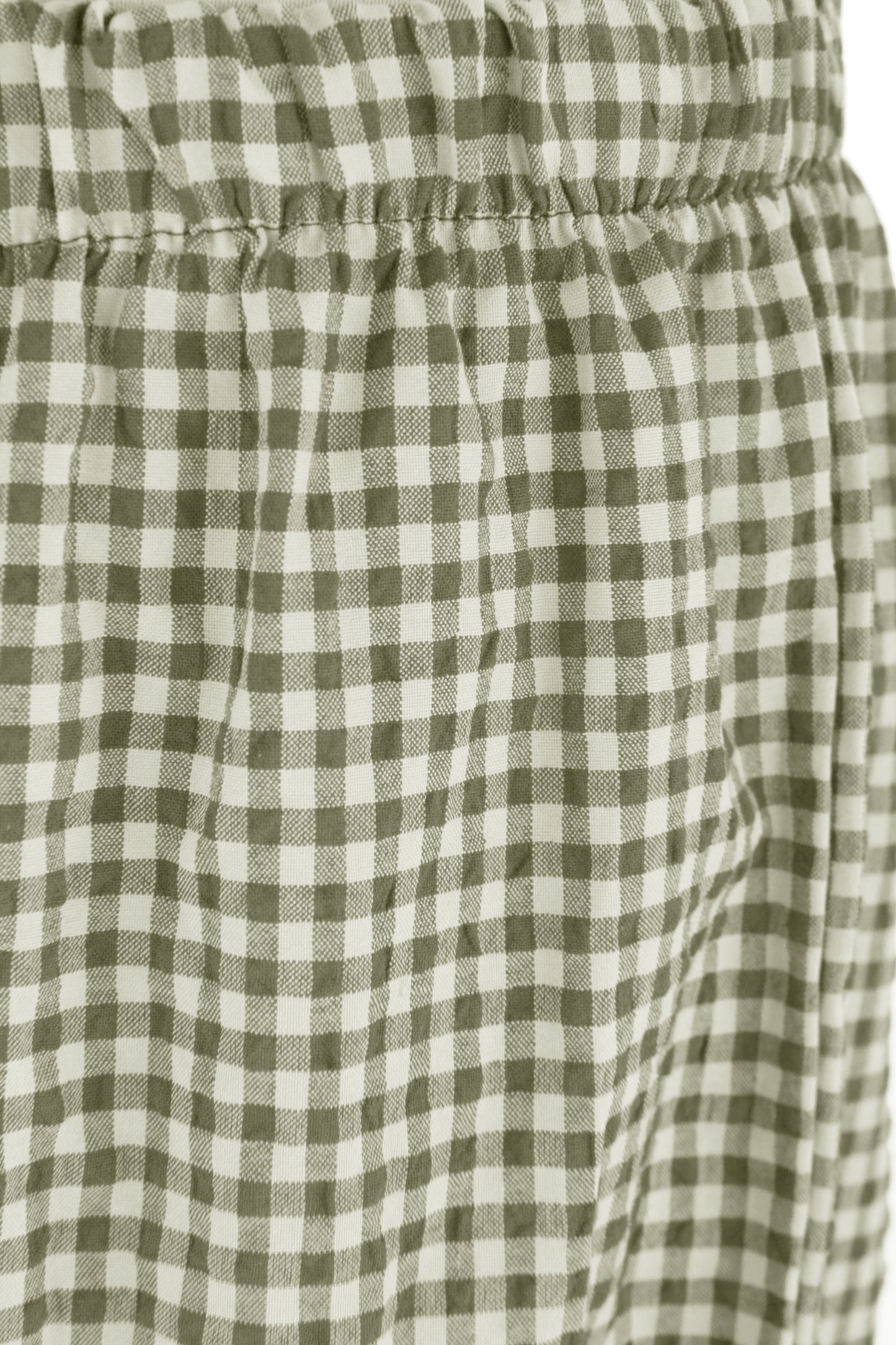 Barrel Leg Gingham Trouser