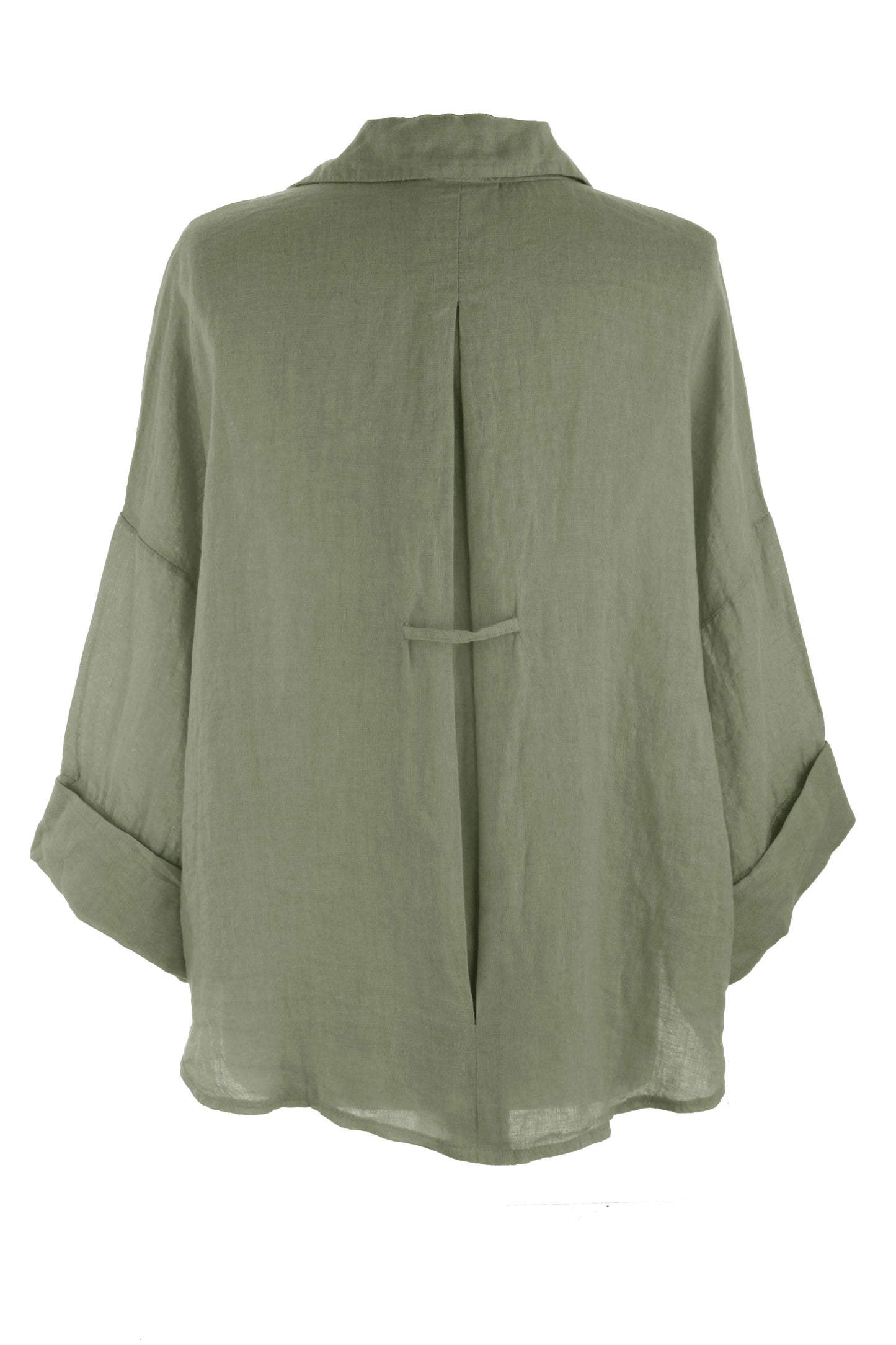 Collar V Neck Linen Shirt