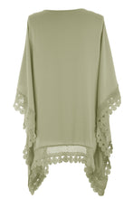Load image into Gallery viewer, Crochet Trim Kaftan Top
