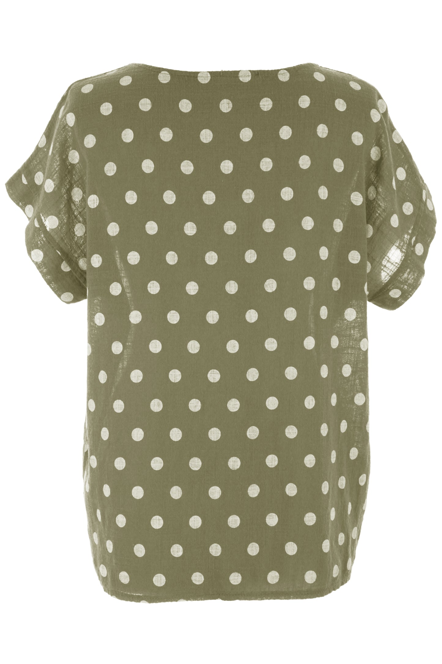 Polka Dot Print Necklace Top