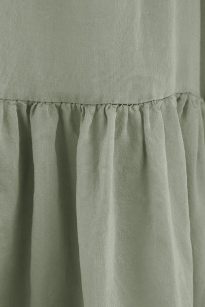 Tiered Silk Skirt