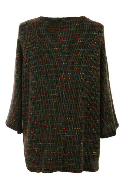 Batwing Tweed Necklace Top