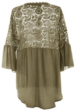 Load image into Gallery viewer, Crochet Lace Back Shirt

