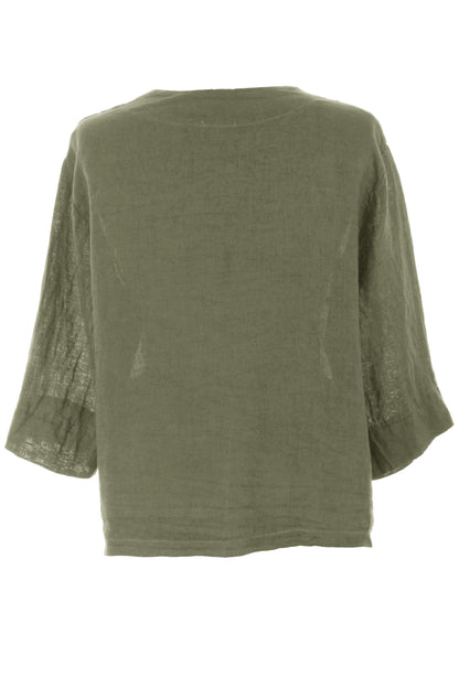 One Button Linen Jacket