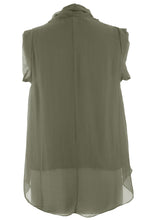 Load image into Gallery viewer, Sleeveless Cowl Neck Silk Top
