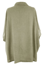 Load image into Gallery viewer, Collar Diagonal Button Linen Shirt
